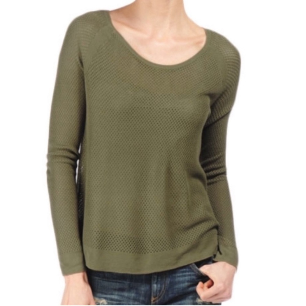 Rag and bone knit sheer long sleeve top size small